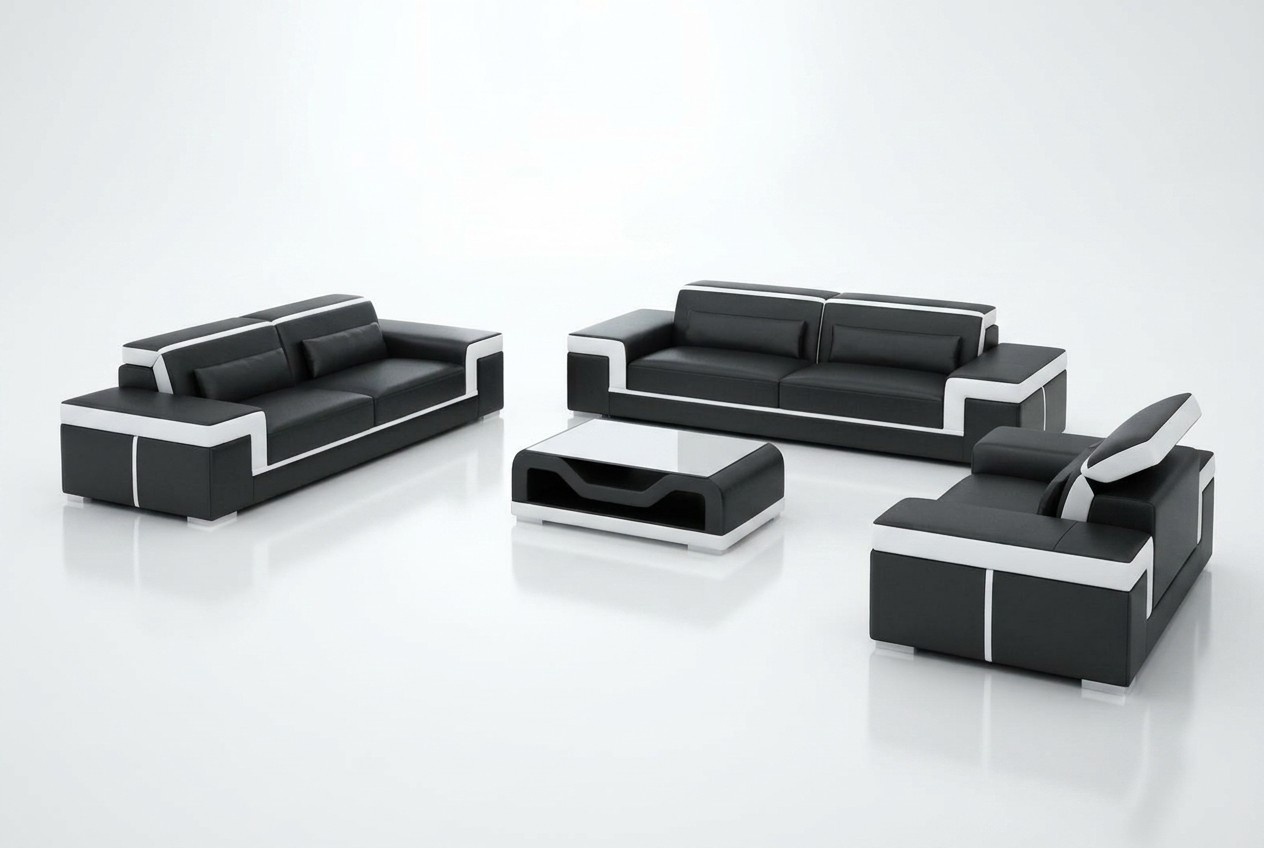 Modern living room sofa set couch seating group 3+2+1 complete set new