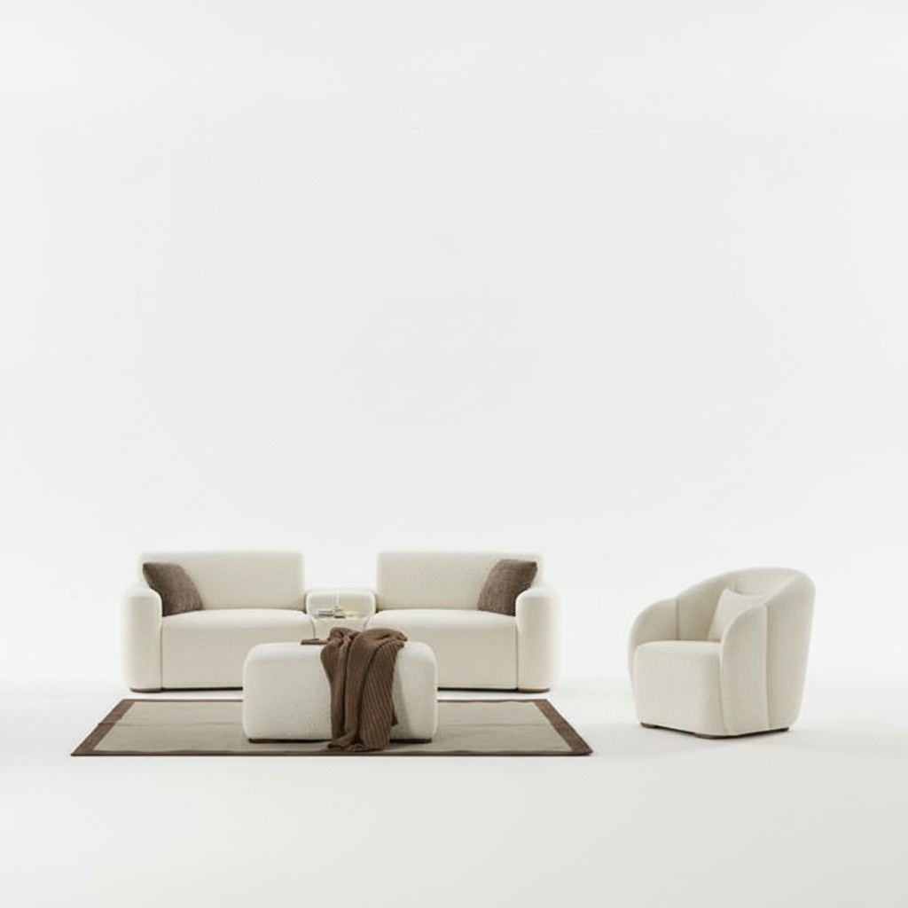 Sofa set, relaxation set, lounge sofa, upholstered seating group, 3-piece sofa couch.