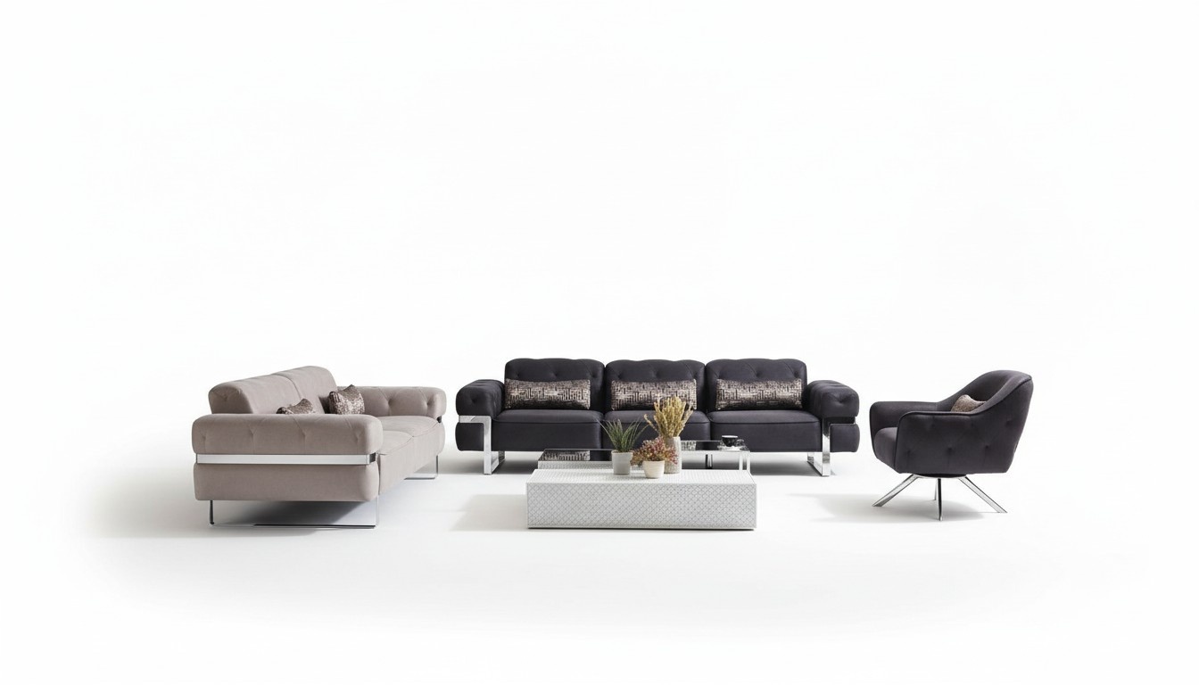 Sofa Set 431 Seat 3x Coffee Tableе Couch Set Design Tables 6pcs.