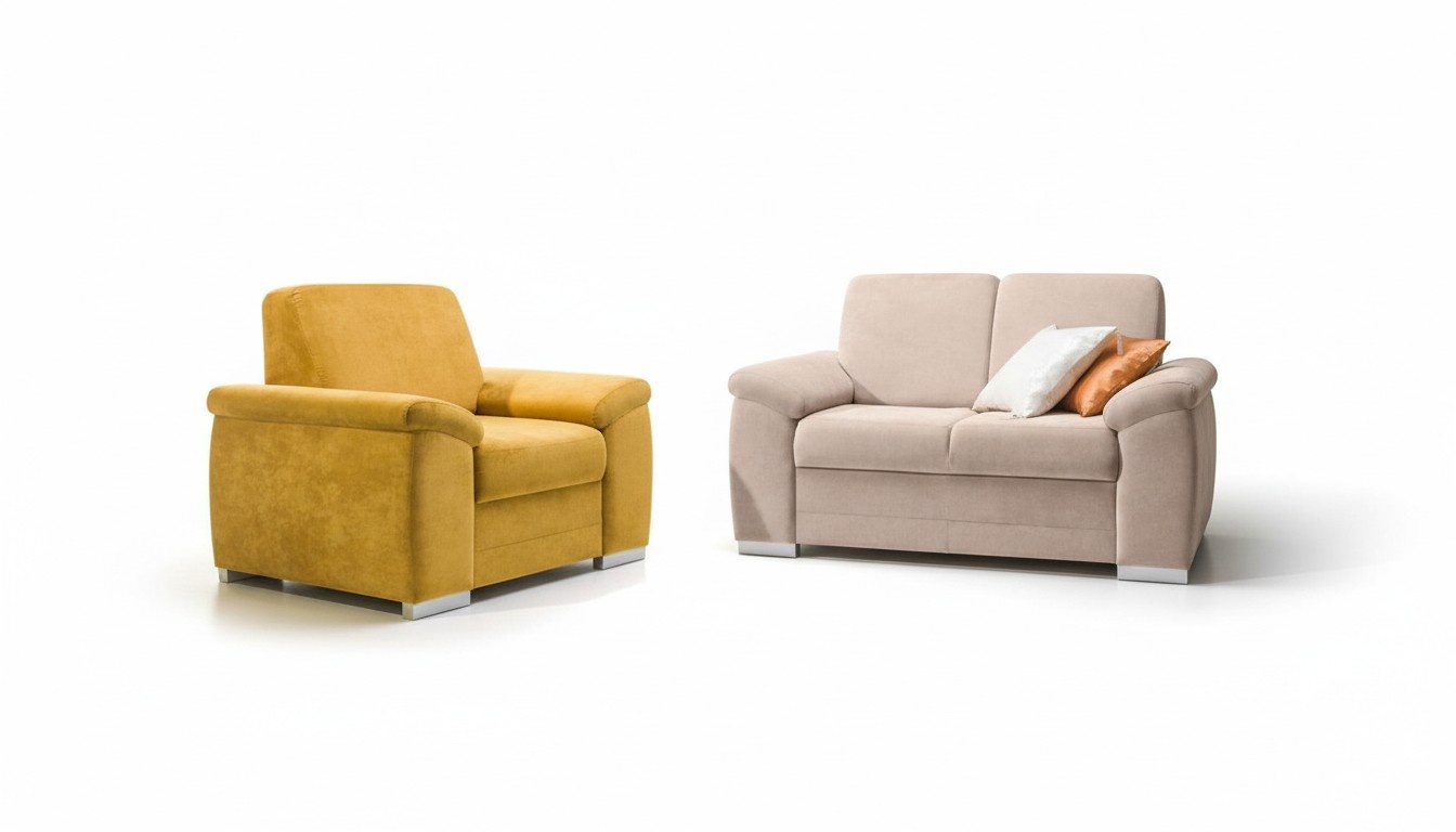 Sofa Set Upholstery Textile Fabric Couch 2+1 Seater Set Fabric Textile Couches