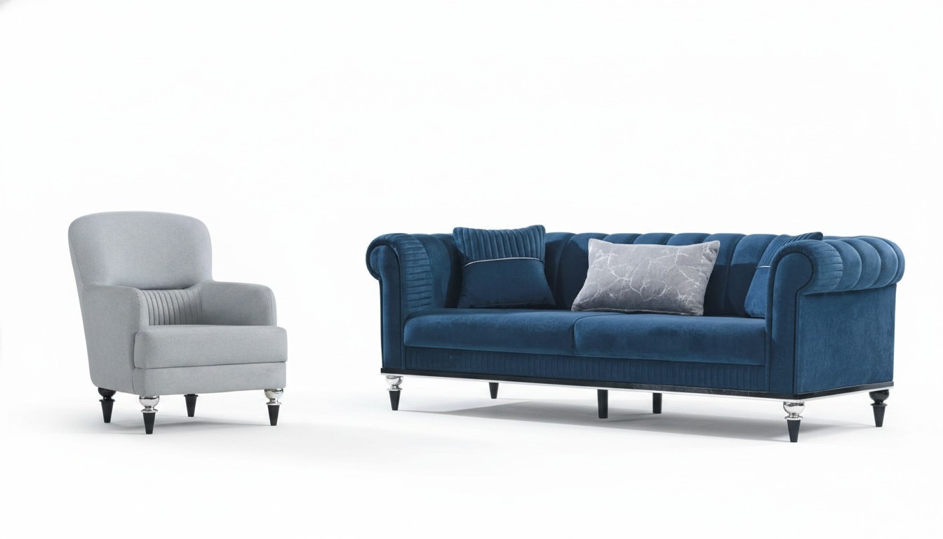 Sofa set upholstered furniture seating group living landscape lounge sofa couch 3+1
