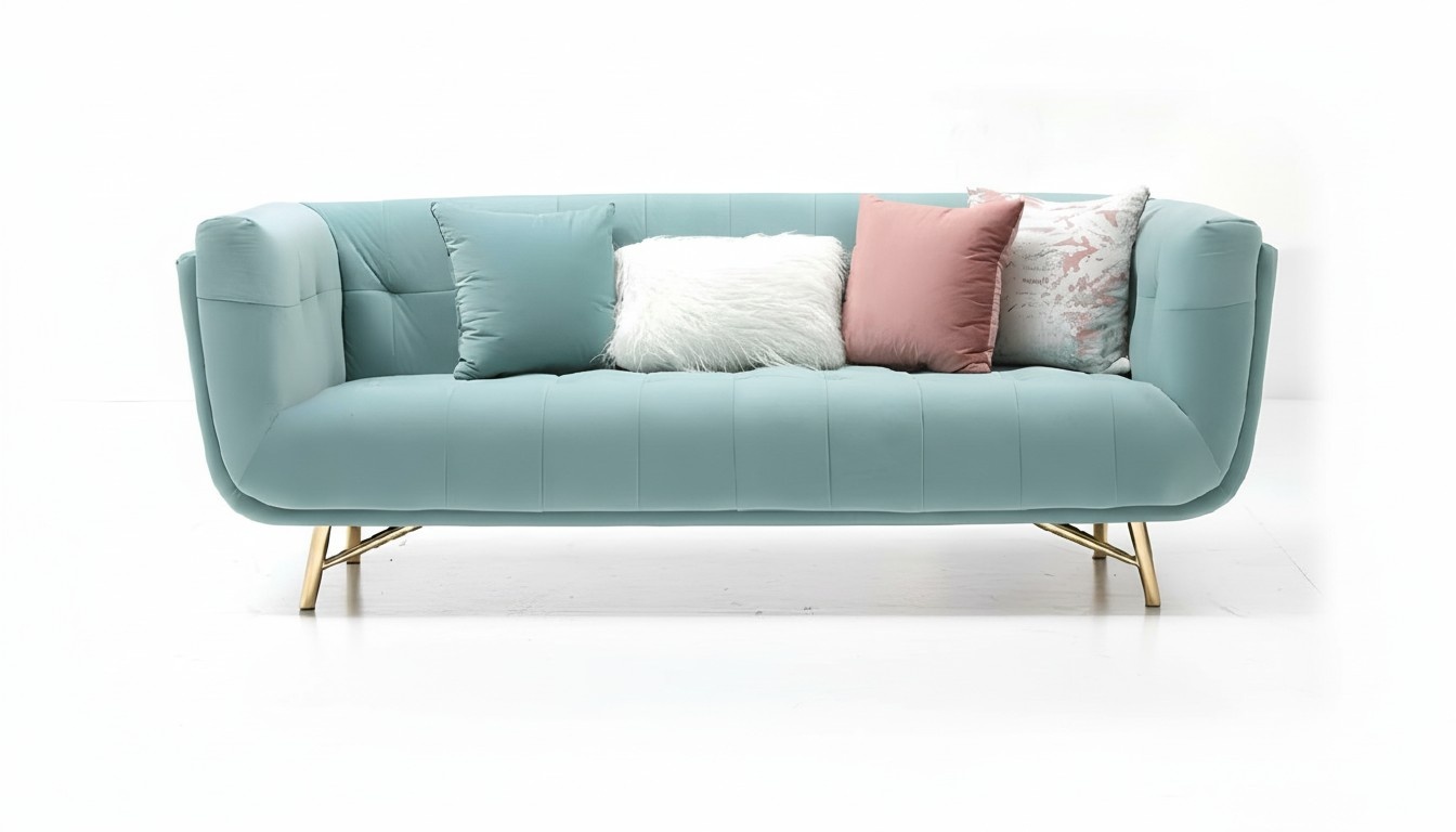 Sofa Three Seater 213 x 91 Upholstery Textile Design Seat Sofas Room Furniture Modern