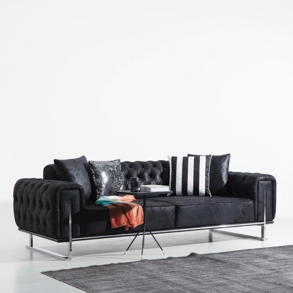 Sofa three seater couch design chesterfield luxury furniture upholstered sofas living room