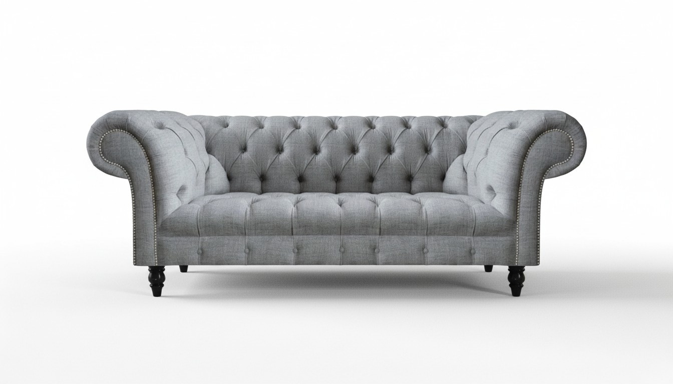 Sofa three-seater couch gray upholstered furniture living room modern sofas
