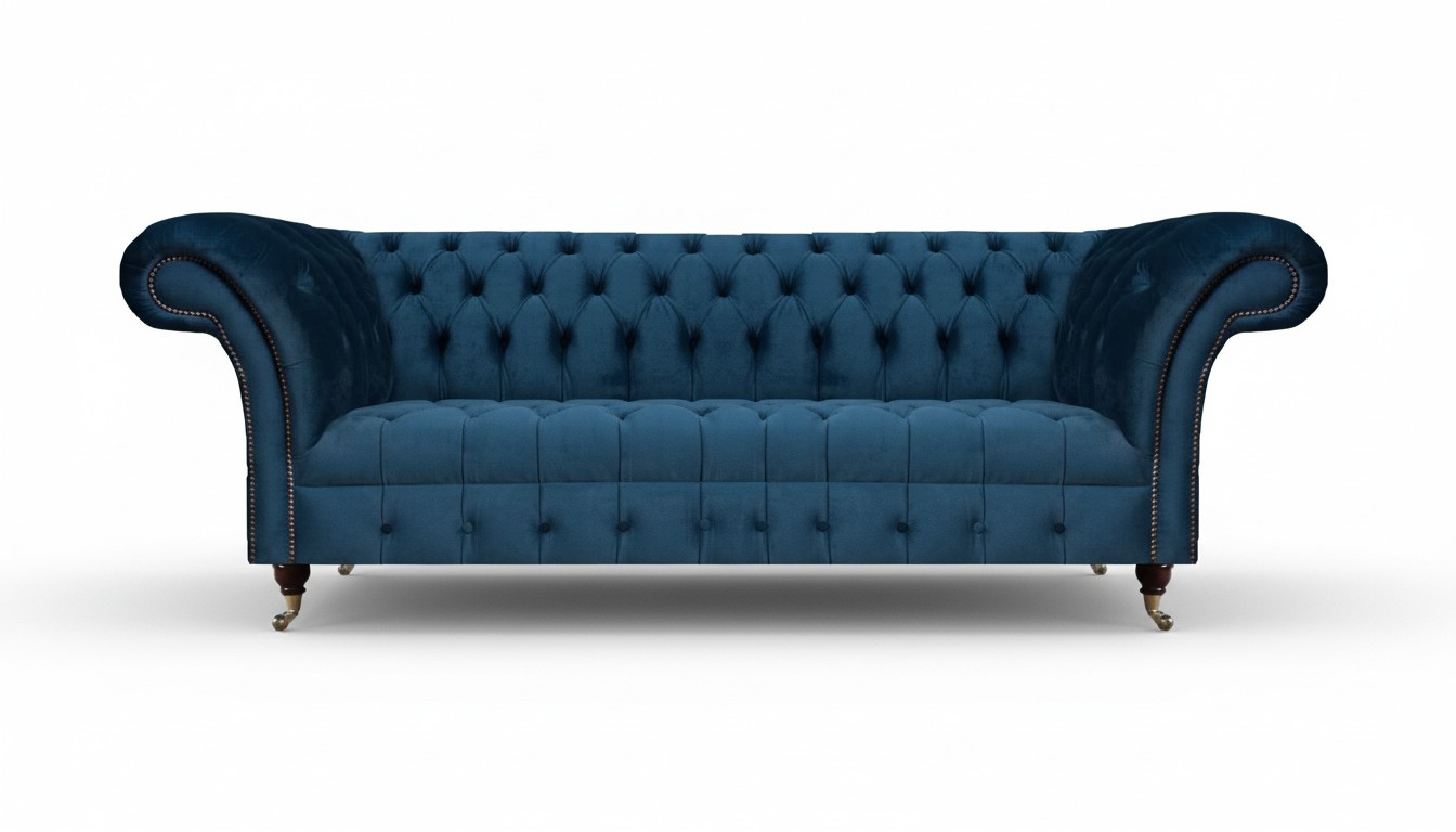 Sofa three-seater couch living room upholstered sofa seating furniture upholstered Chesterfield