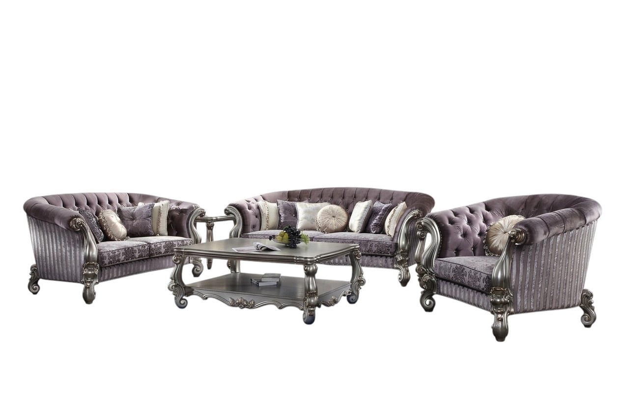 Sofa Three-Seater Sofas Couch Upholstery Set Leather Baroque Rococo Living Room Landscape
