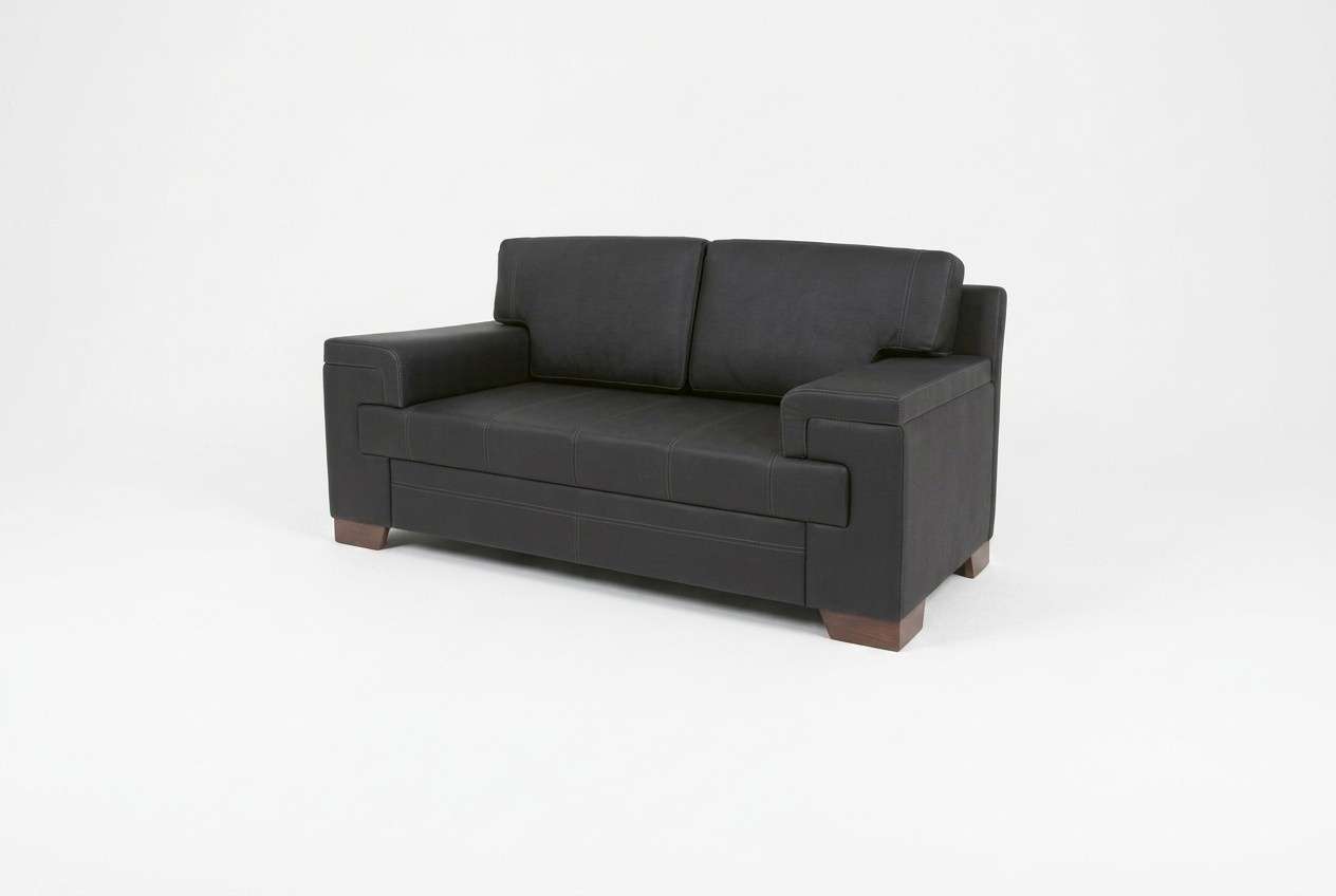 Sofa Two Seater Black Textile Furniture Office Seater Sofas Office