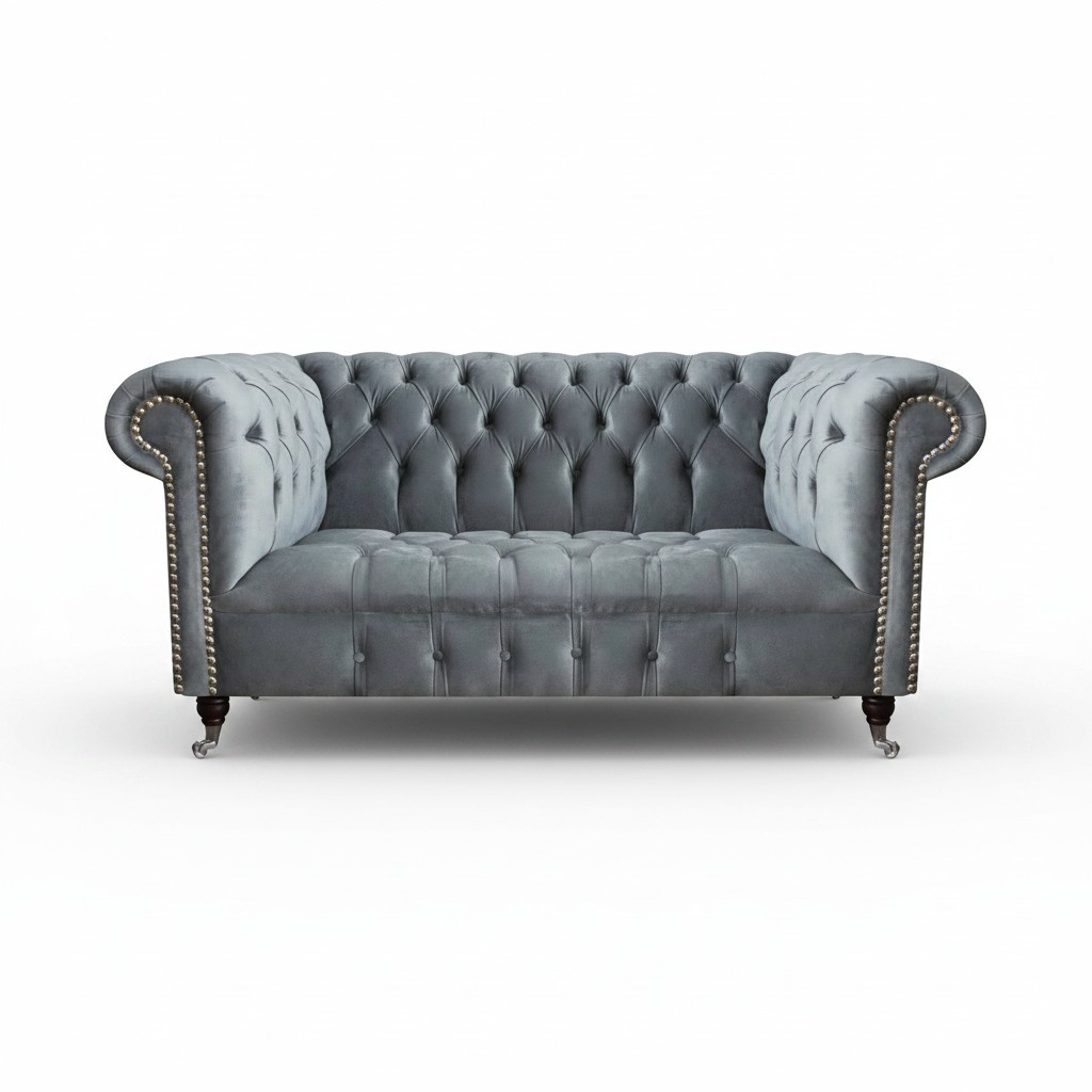 Sofa two seater luxury furniture living room couch furnishings chesterfield seat