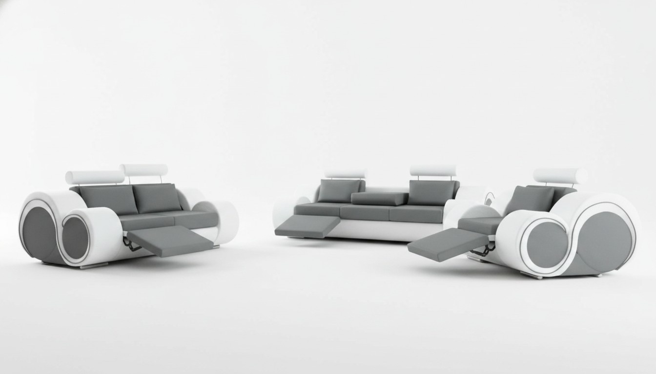 Sofa upholstery 3+2 seats with USB leather sofa custom-made couch set new