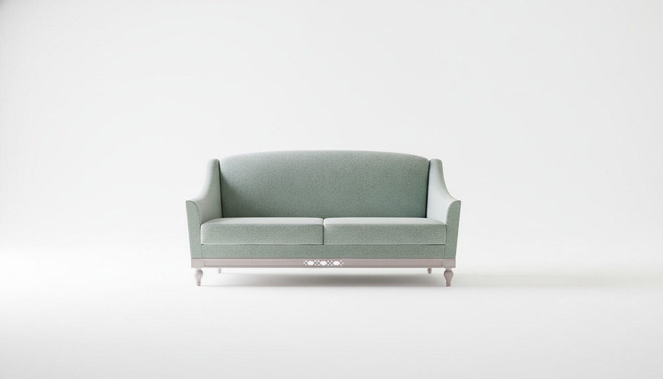 Modern style wooden frame fabric upholstered 3-seater sofa - collection Florence