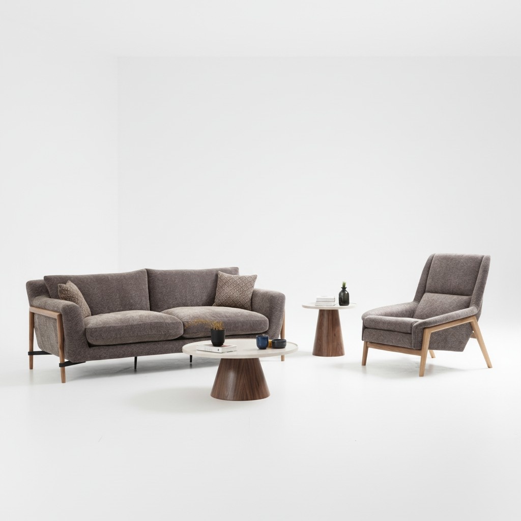 Sofas Sofa Set 2 Seater Armchair Two Seater Fabric Living Room Grey