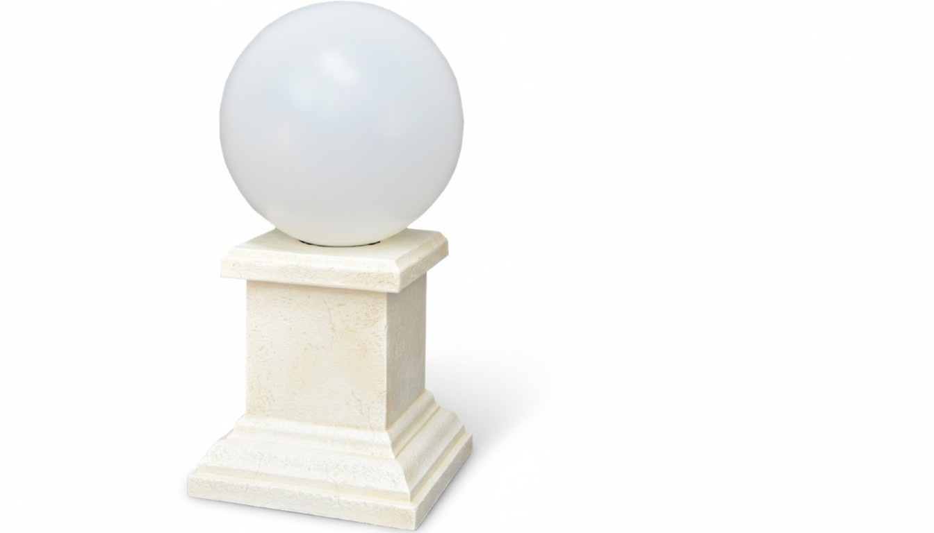 Antique style design column style round lamp made of acrylic material outdoor light