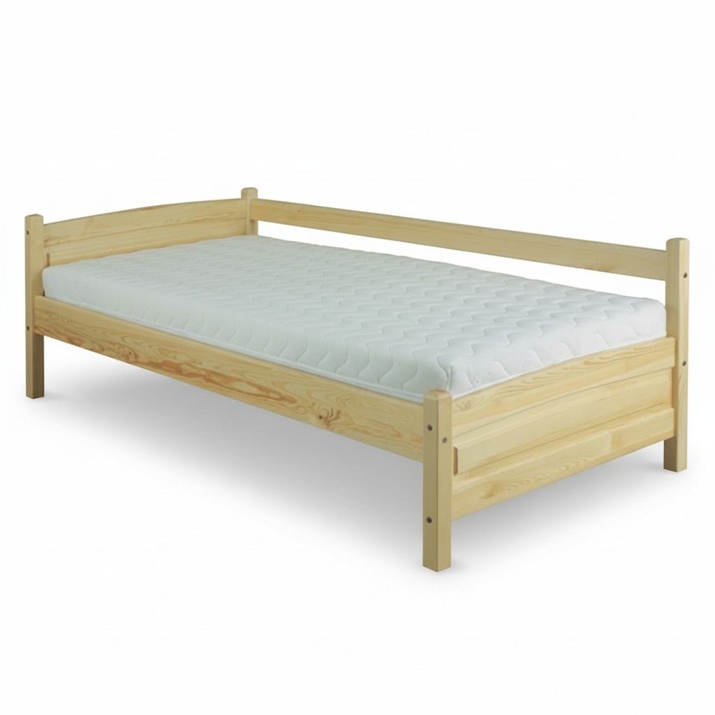 Massive solid wood pine bed frame 90x200 full wood guest bed handmade new