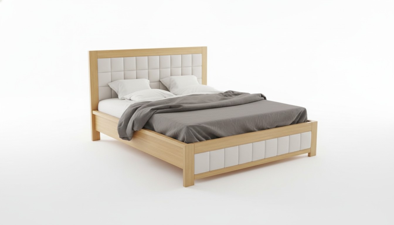Real wood beds wooden bed double bed handmade real wood bed New upholstered bed