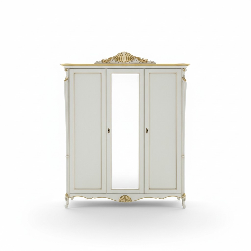 Real wood wardrobe Italian style furniture bedroom closet real wood New