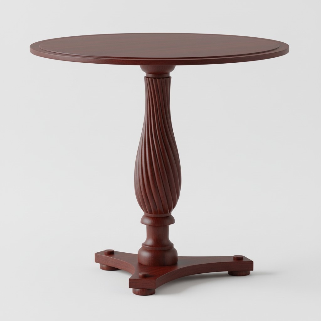 Solid wood wooden table classic tables dining table round table royal - model ZB-3