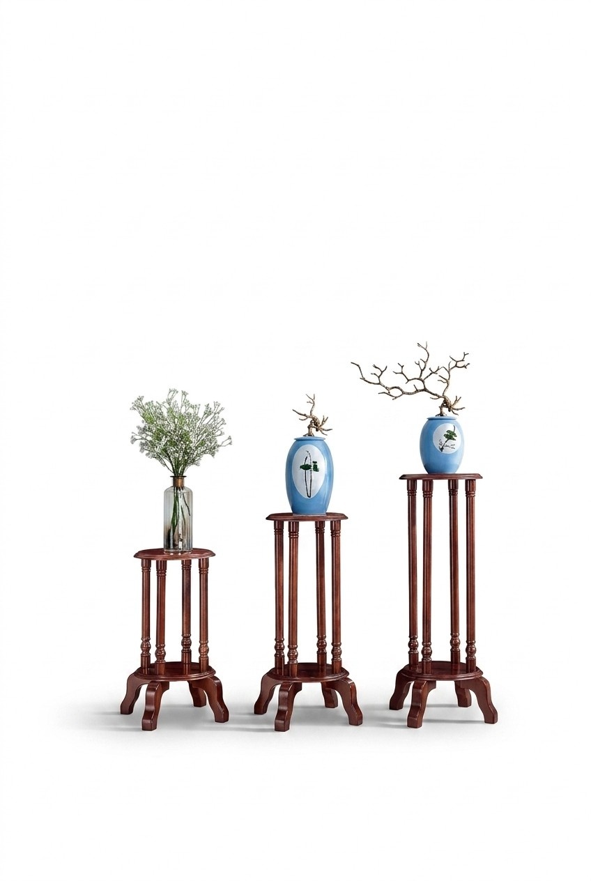 Stand Flower Stand Wood Flowerpot Stand 3pcs Set