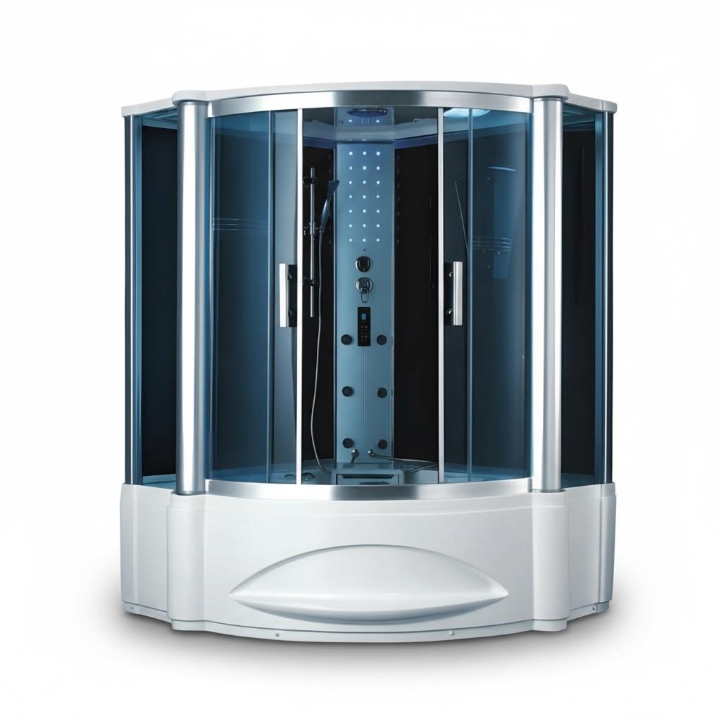 Steam shower wellness shower shower cabin shower room massage shower cabin 150x150 cm