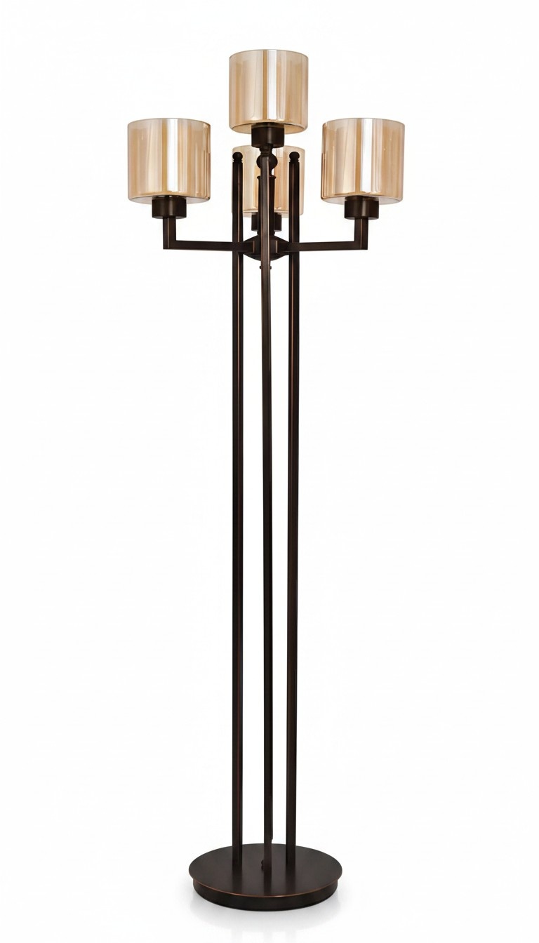 Floor lamp standing lamp stand black lights lamps lamp gold glass