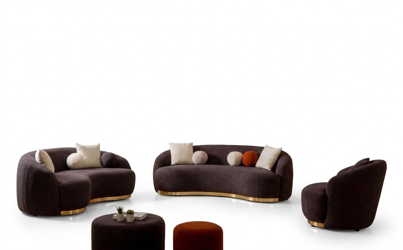 Style living room set couches designer sofa set 4+3+1 seat furniture