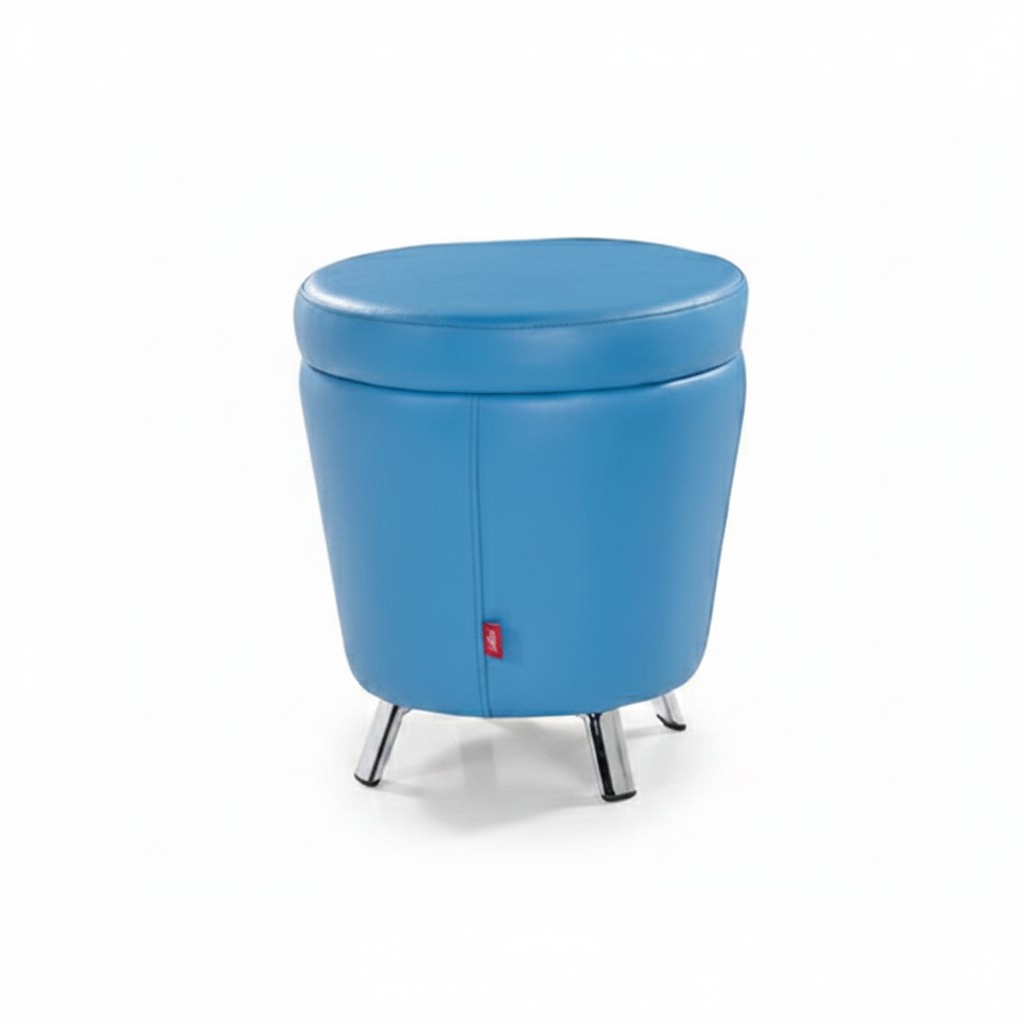 Stool Stool Luxury Upholstered Stool Modern Designer Living Room Leather Blue