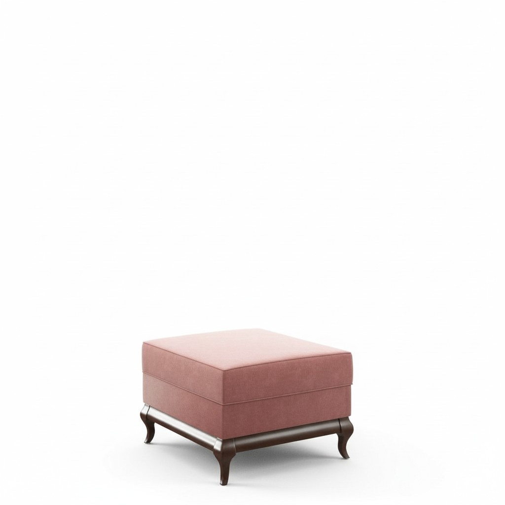 Stool Square Ottoman Footstool 60 x 45 cm Designer Stool Pink New