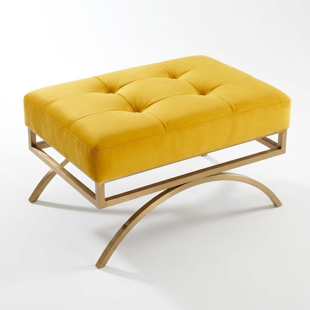 Stool Upholstered Stool Foot Storage Furniture Living Benches Seat Textile New Designer