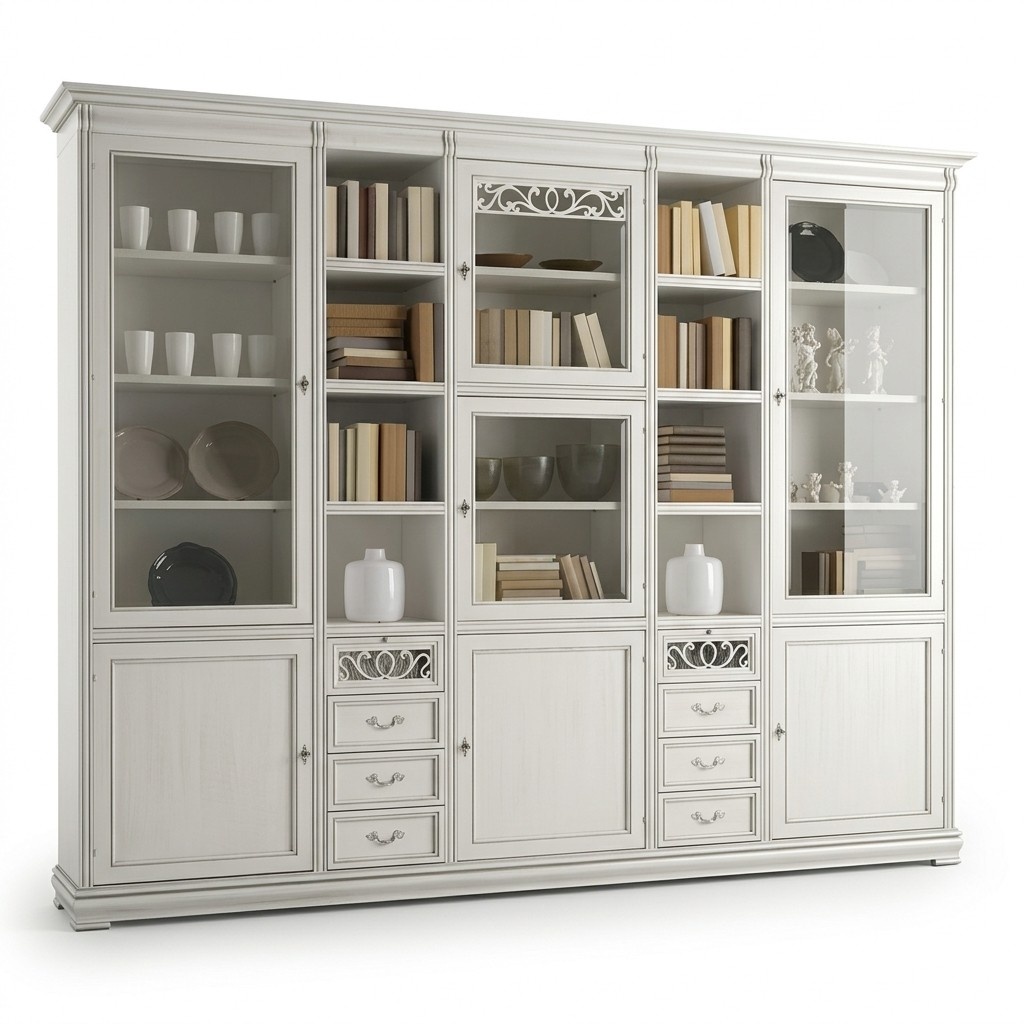 Study room furniture office bookcase wooden bookcase with drawers design