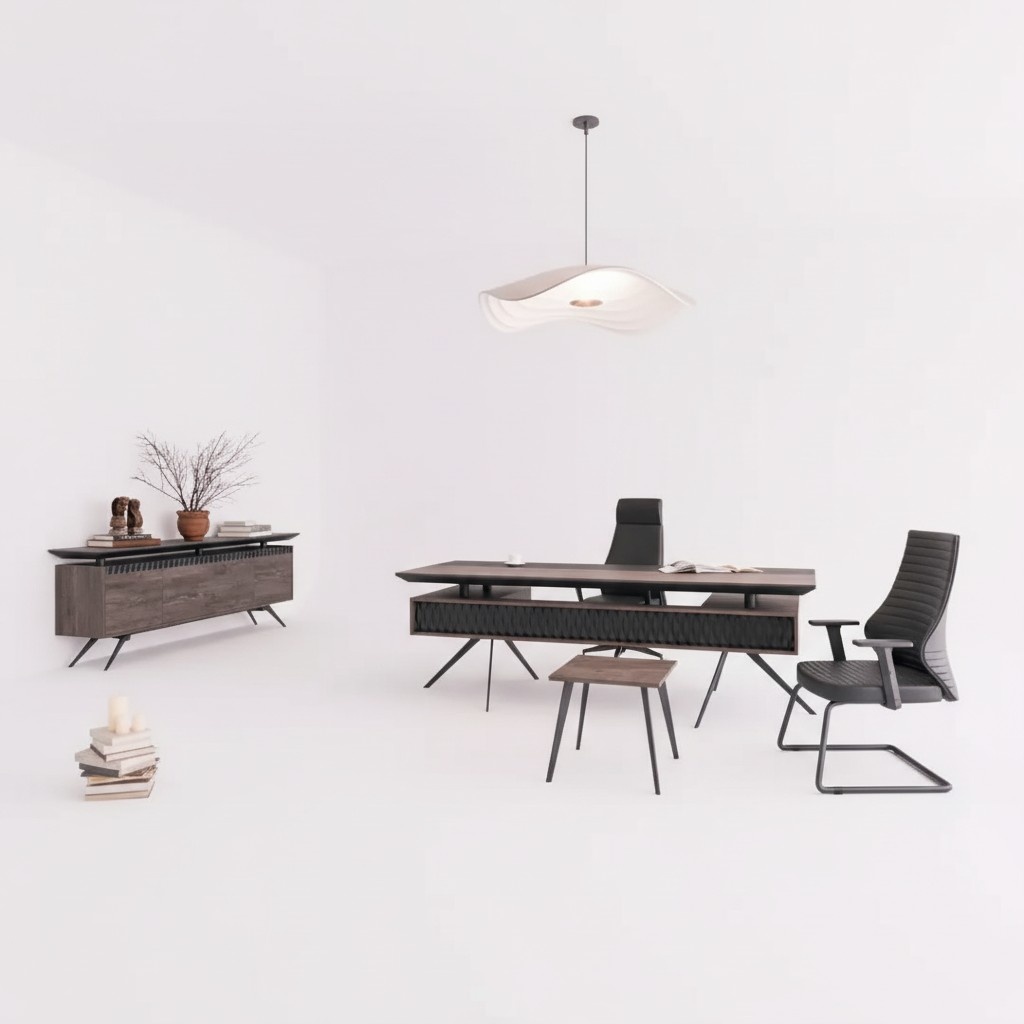 Study Office Desk Coffee Table Sideboard Modern Wood Brown