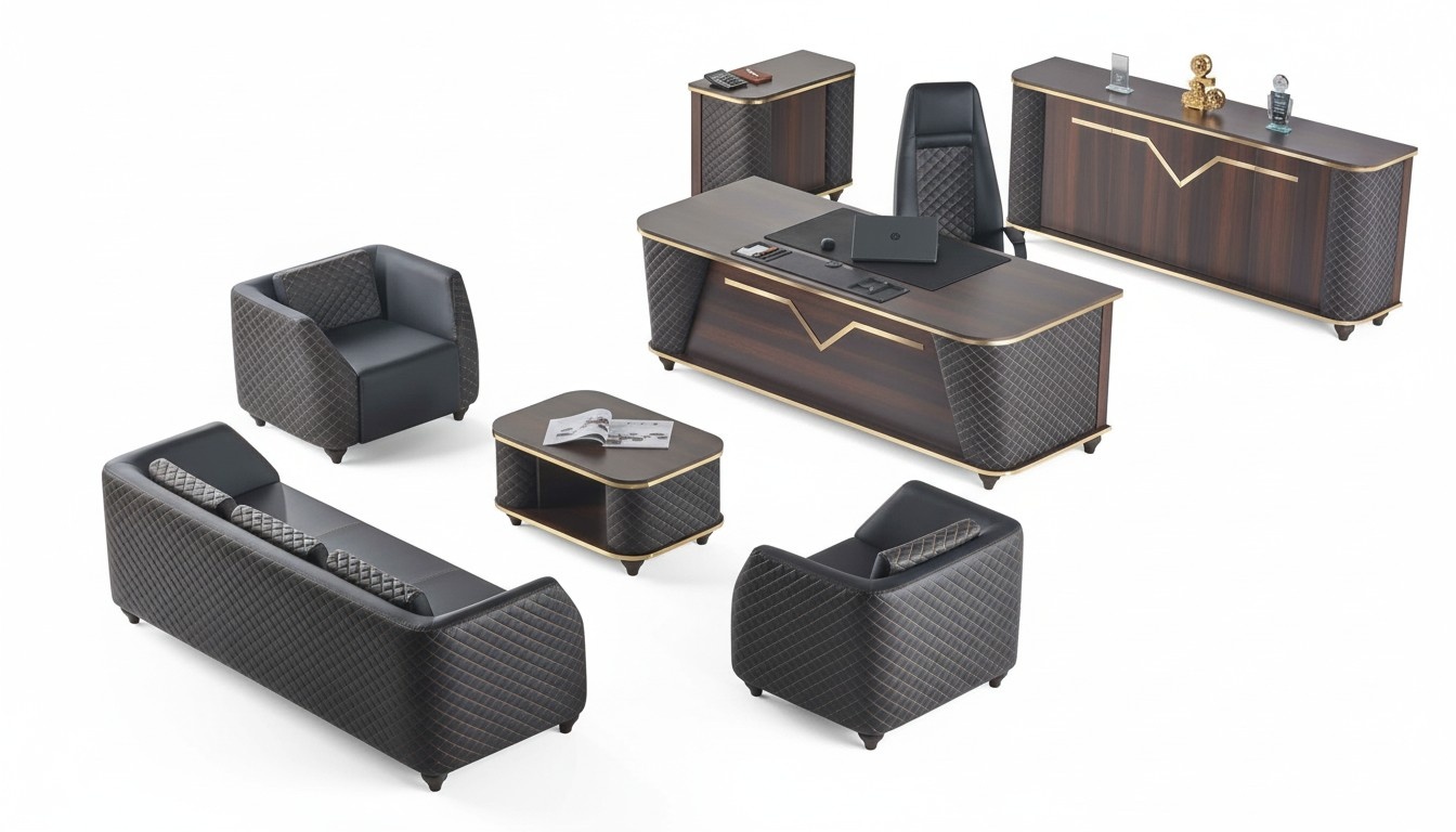 Office Room Set Complete Desk Sideboard Sofas Furniture Office