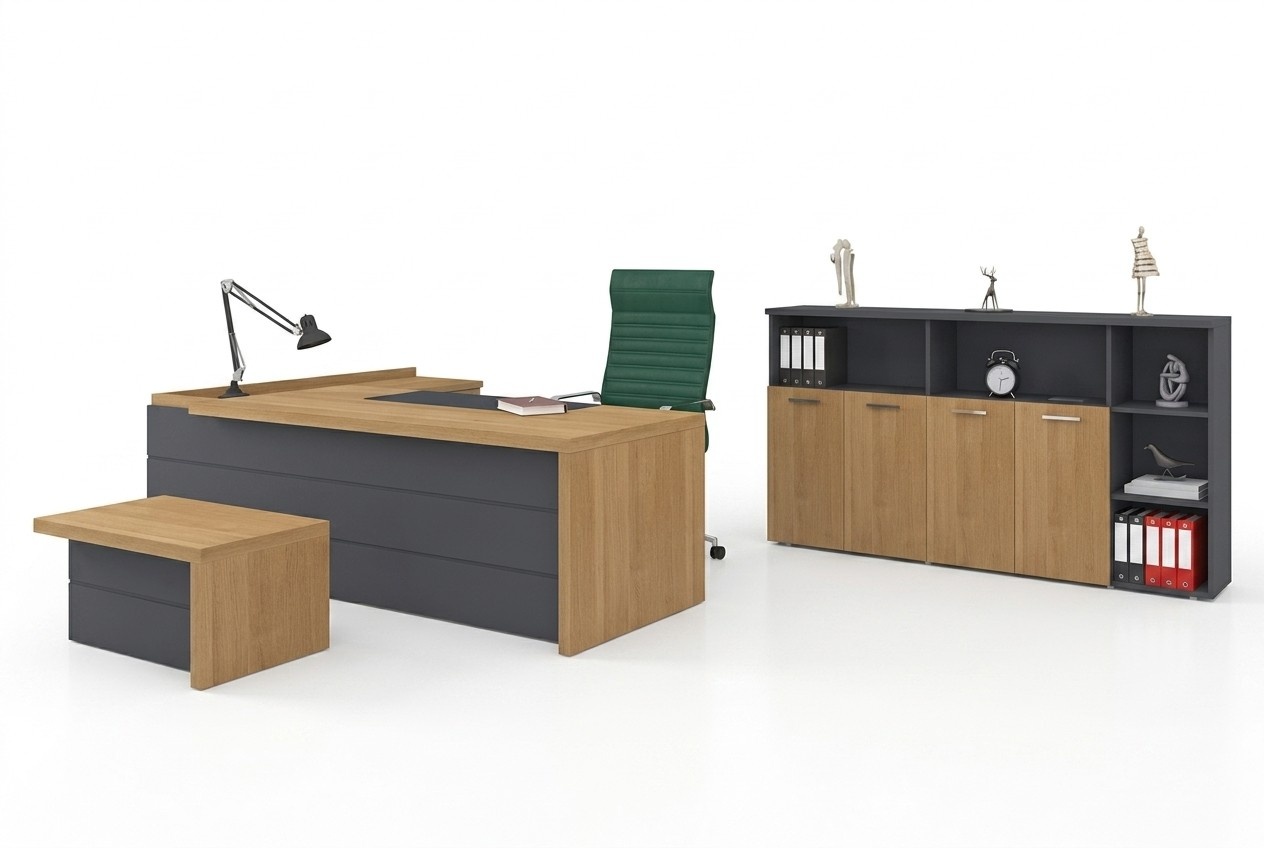 Study set desk cabinets coffee table office furniture