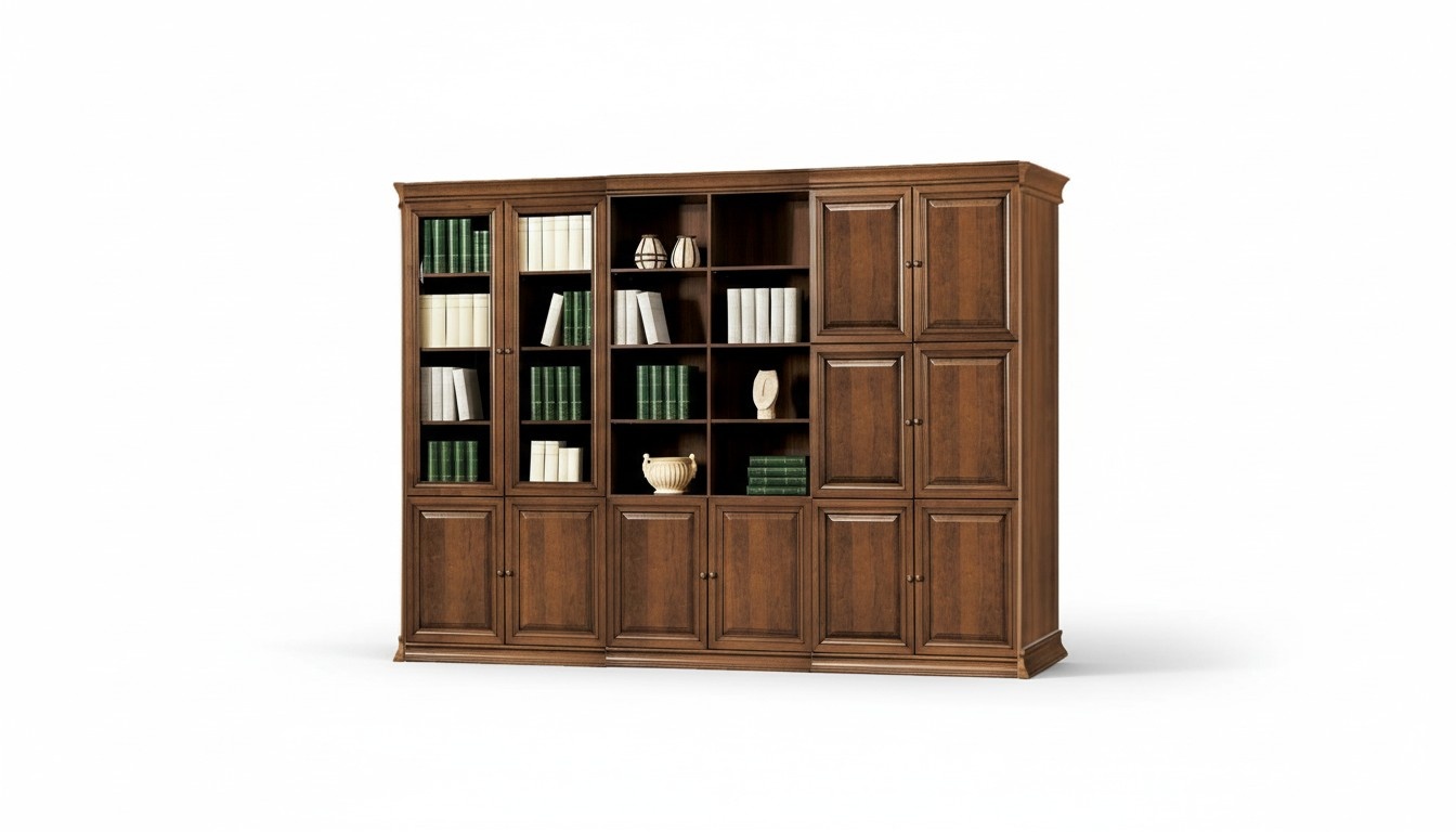 Stylish Brown Office Cabinet Luxury Wooden Furniture Workplace Cabinets