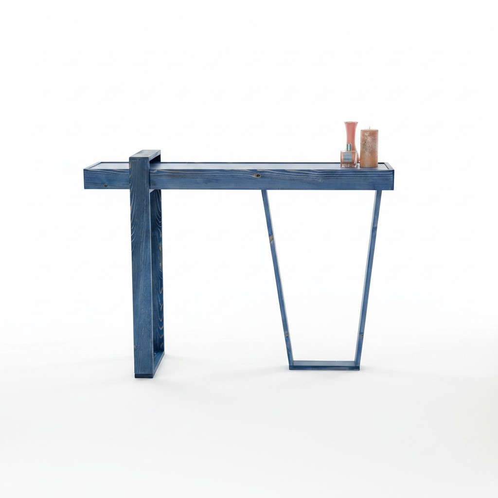 Stylish Console Table Blue Living Room Console Modern Designer Sideboard