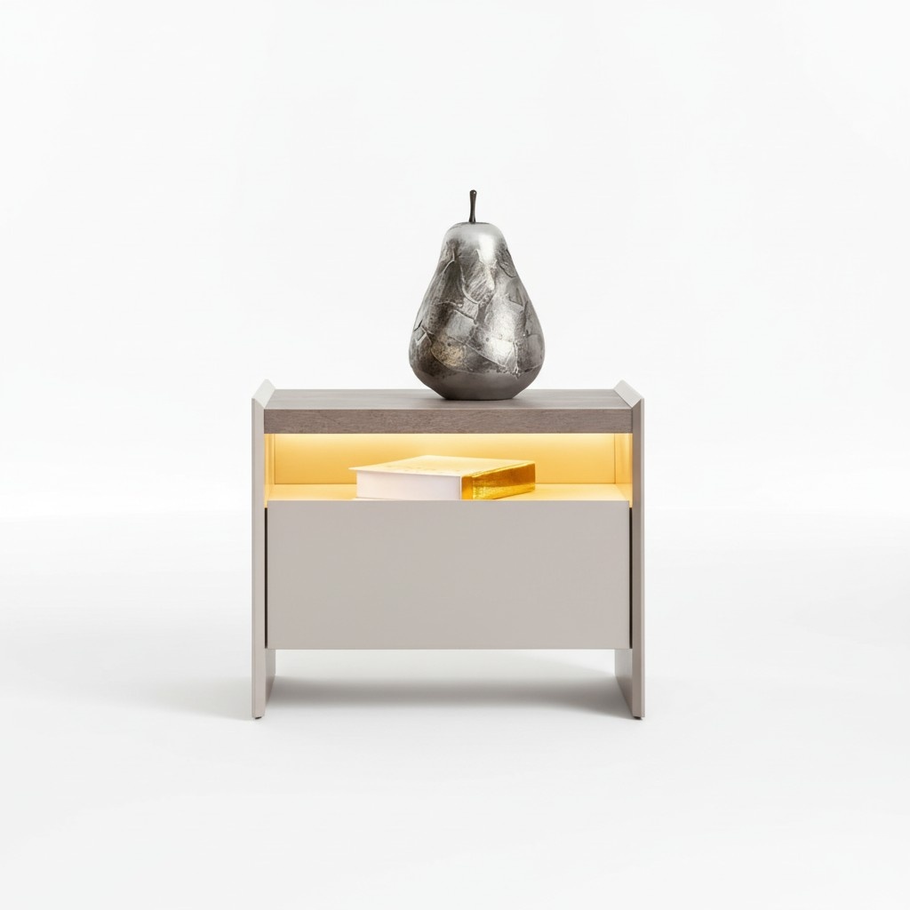 Stylish gray wooden 2-drawer nightstands for your bedroom.