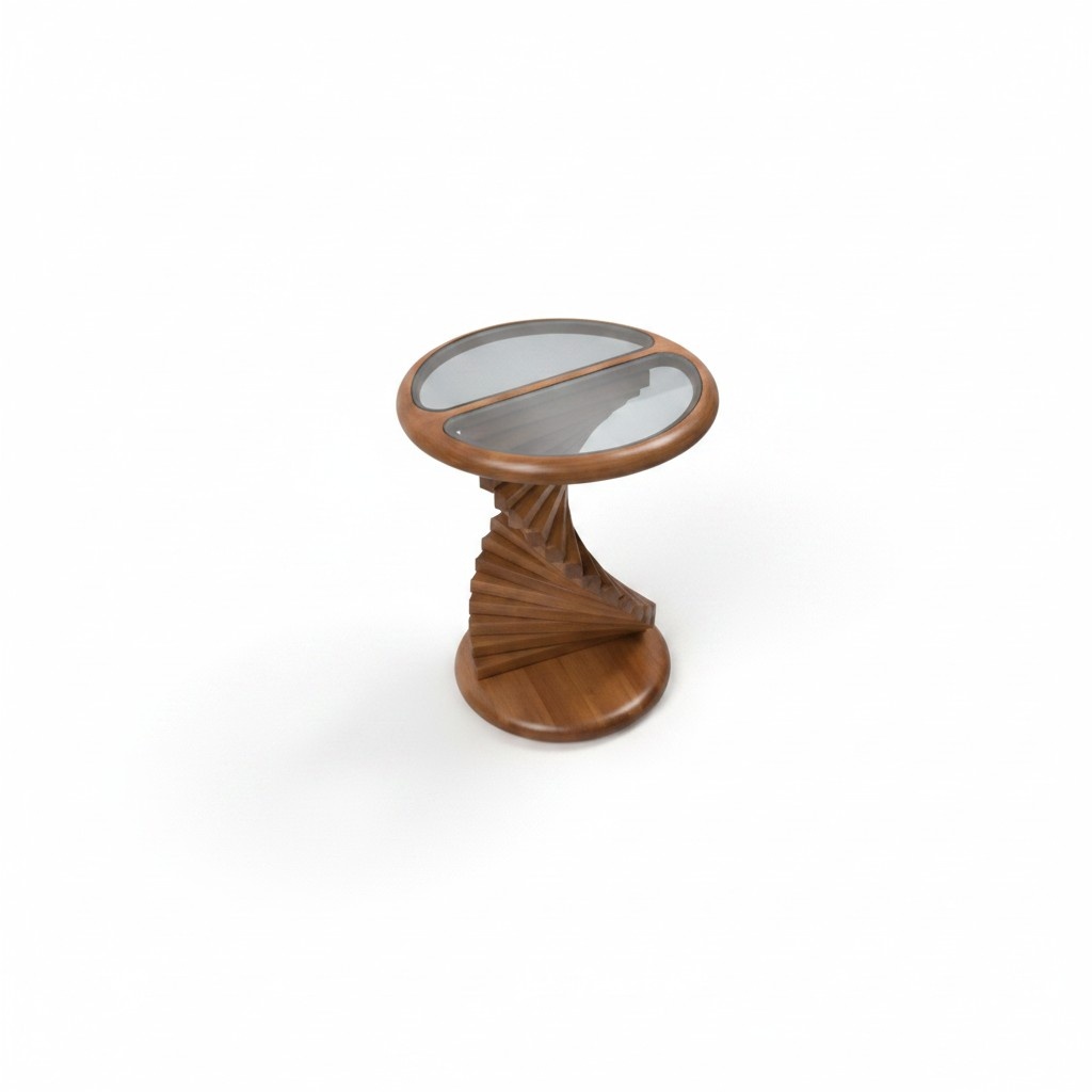 Chic side table living room modern design wood stairs table