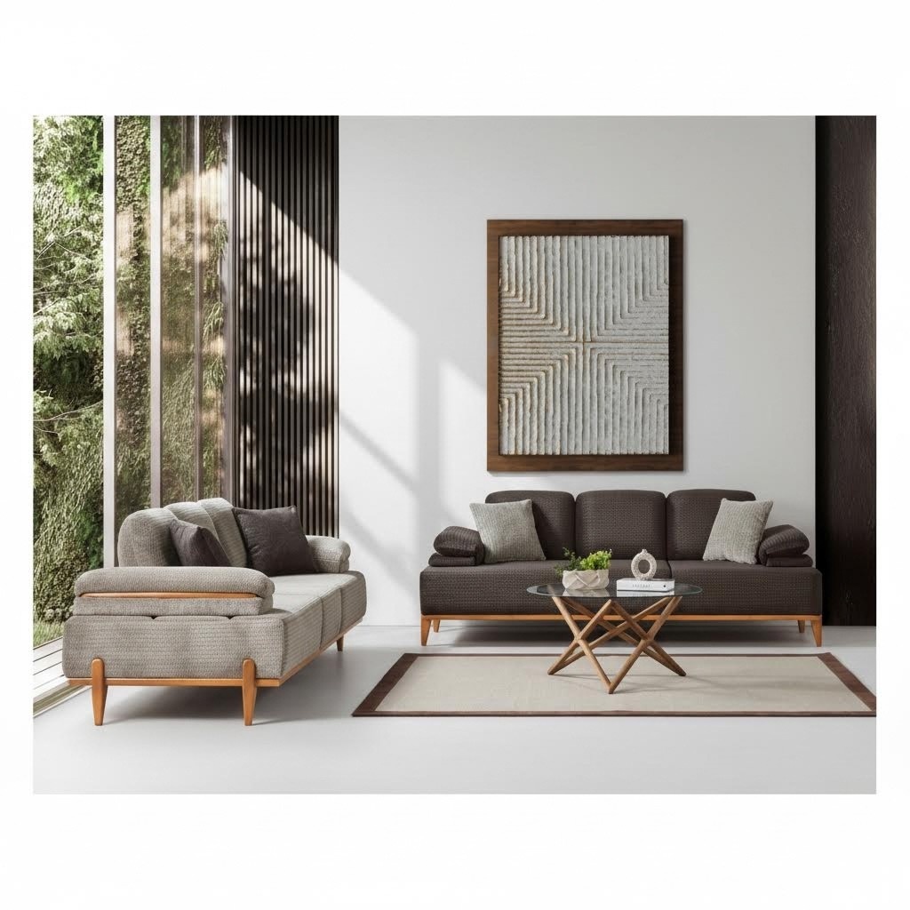 Stylish sofa set designer fabric sofa upholstered sofas wooden frame furniture