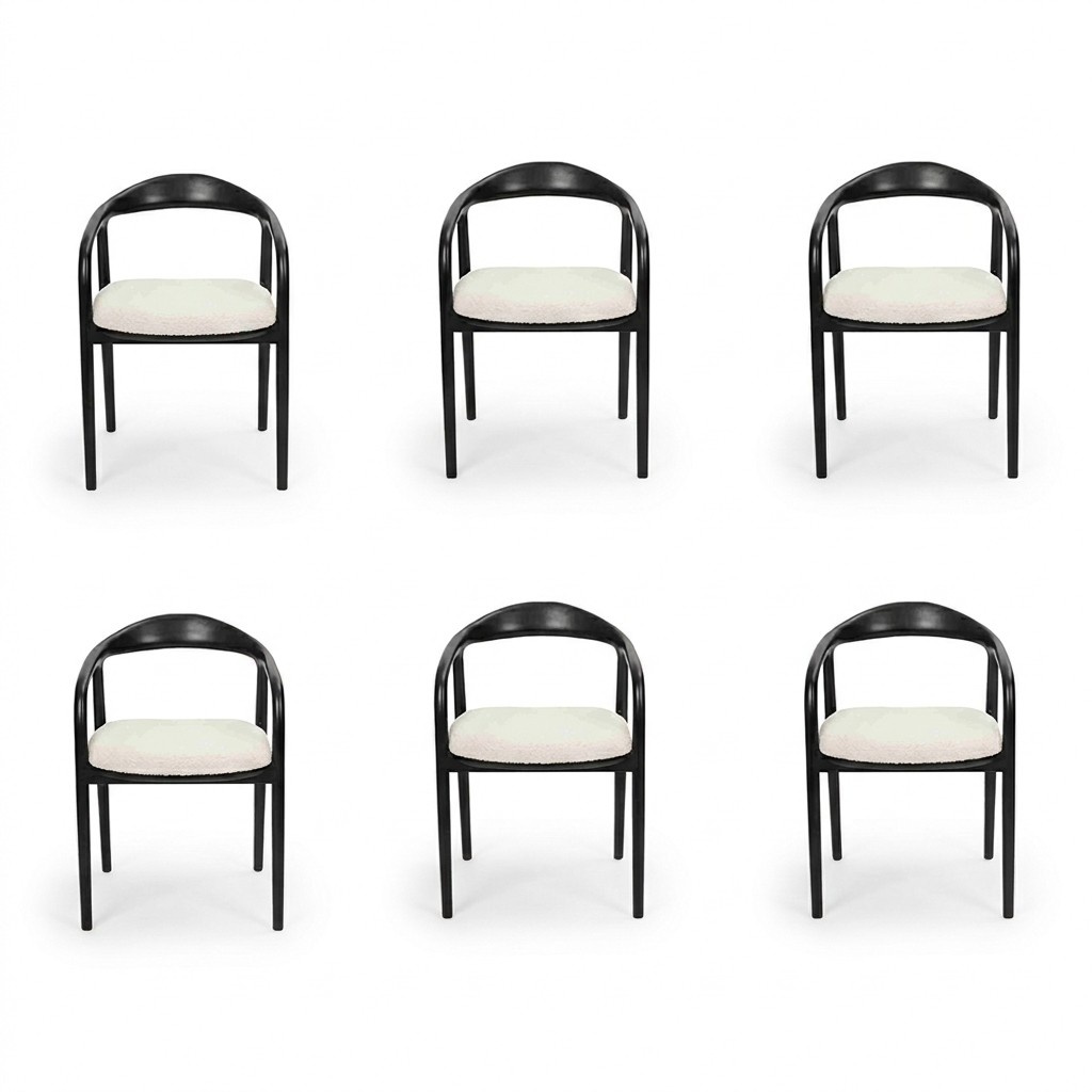 Stylish stainless steel 6x chairs dining room black modern chair designer metal