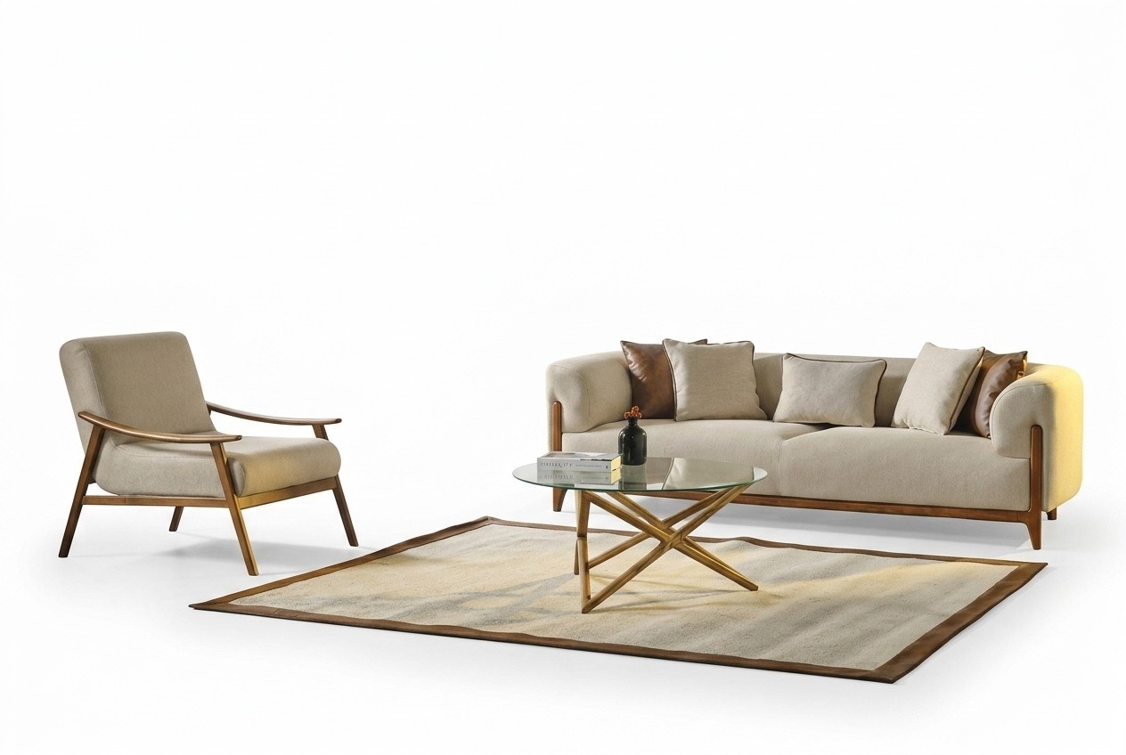 Sofa set sofa 3-seater luxury couch set 1 armchair complete