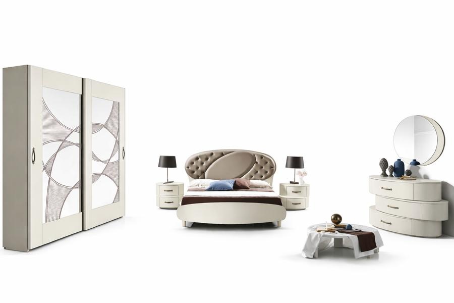 Set 7pcs Bedroom Bed Bedside Table Chest of Drawers Mirror Wardrobe
