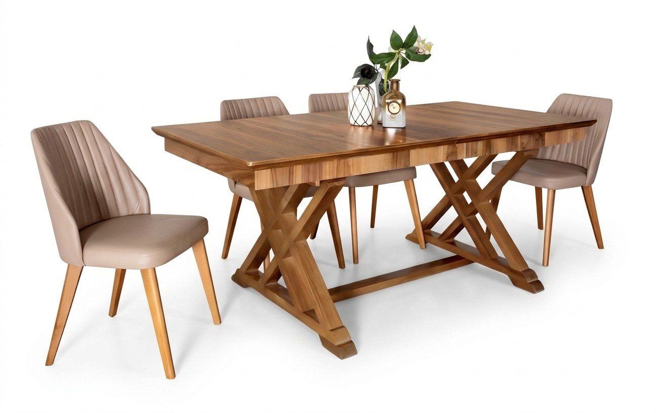 Set table 6x armchair chairs luxury dining set 7 pieces Complete dining room