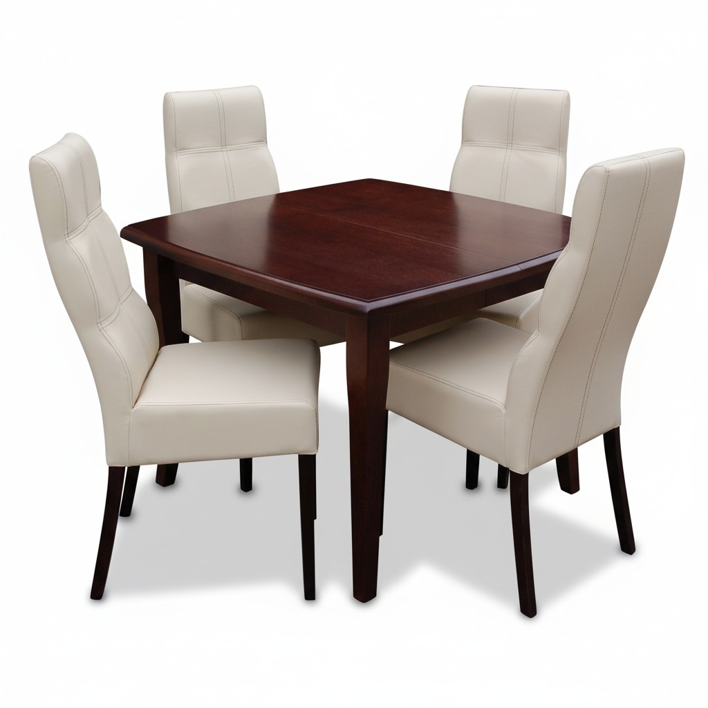 Table + 4 Chairs Set Sets Complete Living Room Dining Room Extendable 250cm