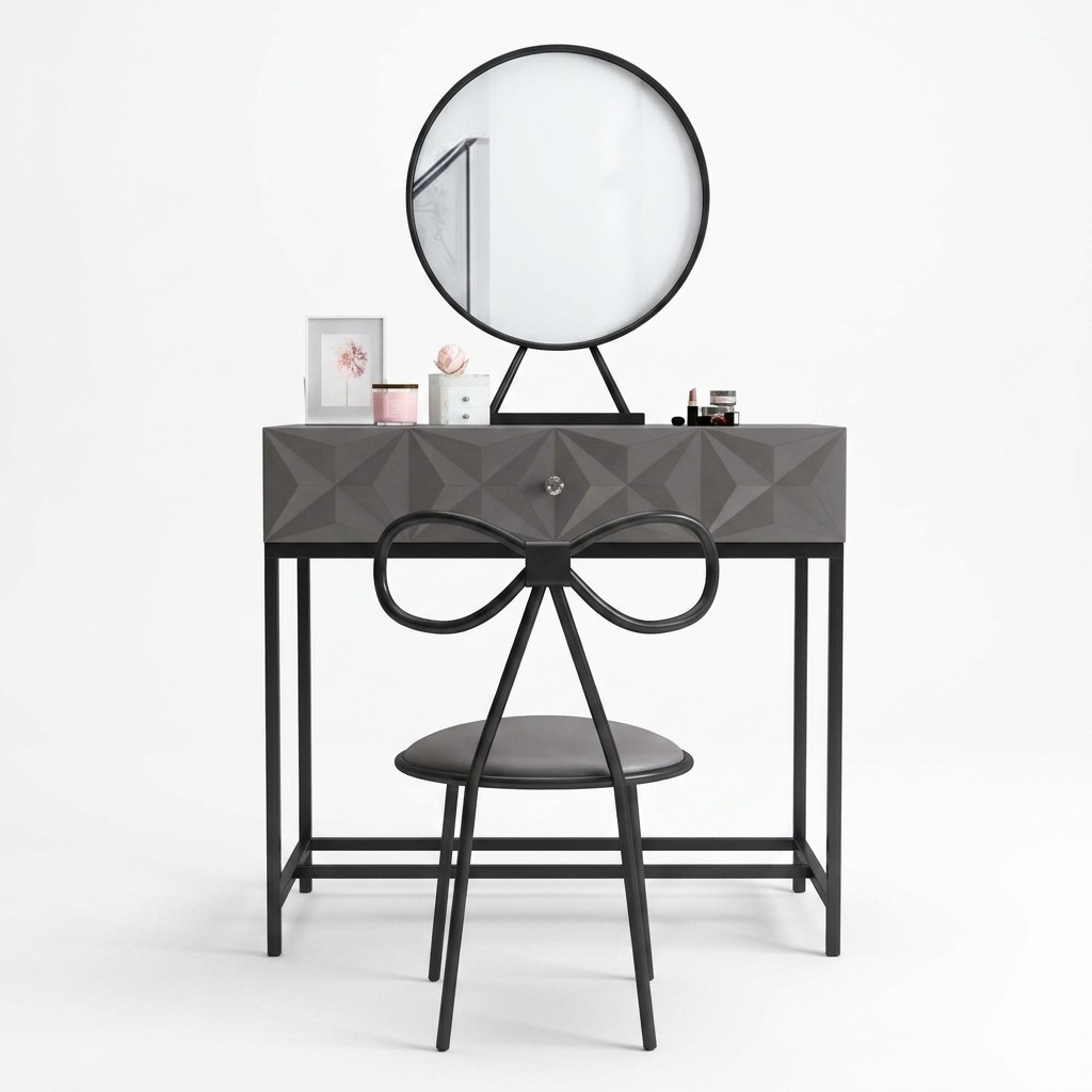 Table Classic Console Mirror Dressing Table Bedroom Stool Set Dresser Premium Furniture
