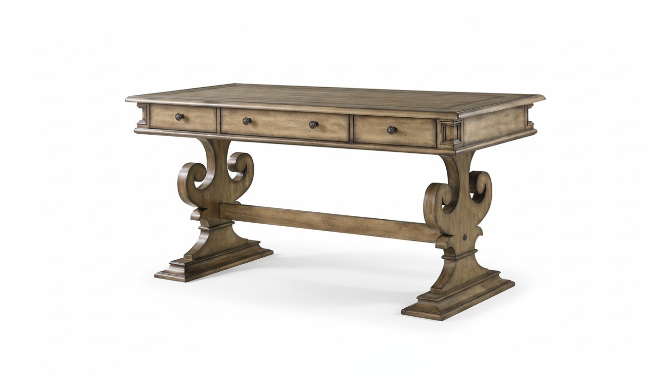 Desk Table Work Desk Executive Office Furniture CEO Brown New