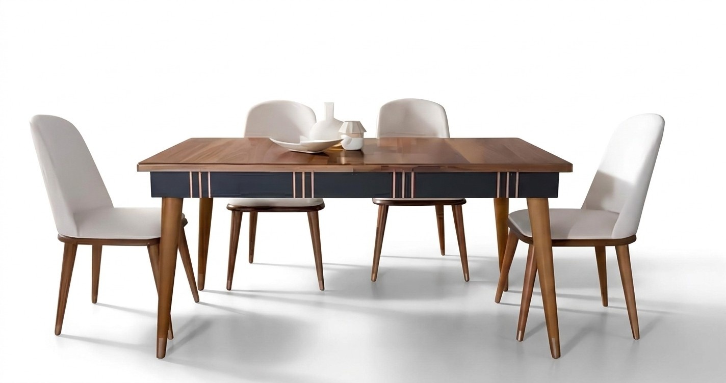 Table dining room set dining table chair set 5 pieces. Textile wood armchairs furniture