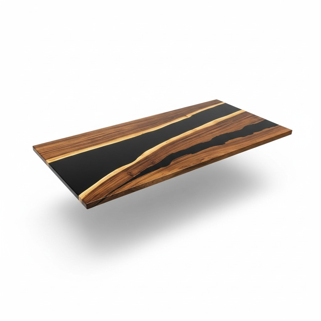 Table Dining Tables Epoxy Resin Real Wood Solid Design Furniture 200x90