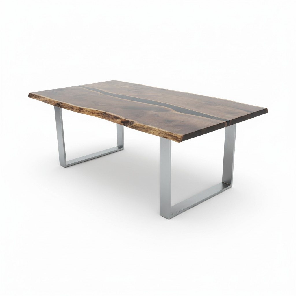 table dining table epoxy resin epoxy real wood solid design furniture 220x90