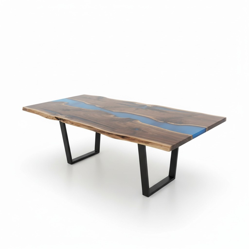 table dining table epoxy resin epoxy real wood solid design furniture 240x100