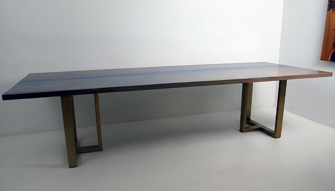 table epoxy resin dining table real wood solid furniture waterfall epoxy resin