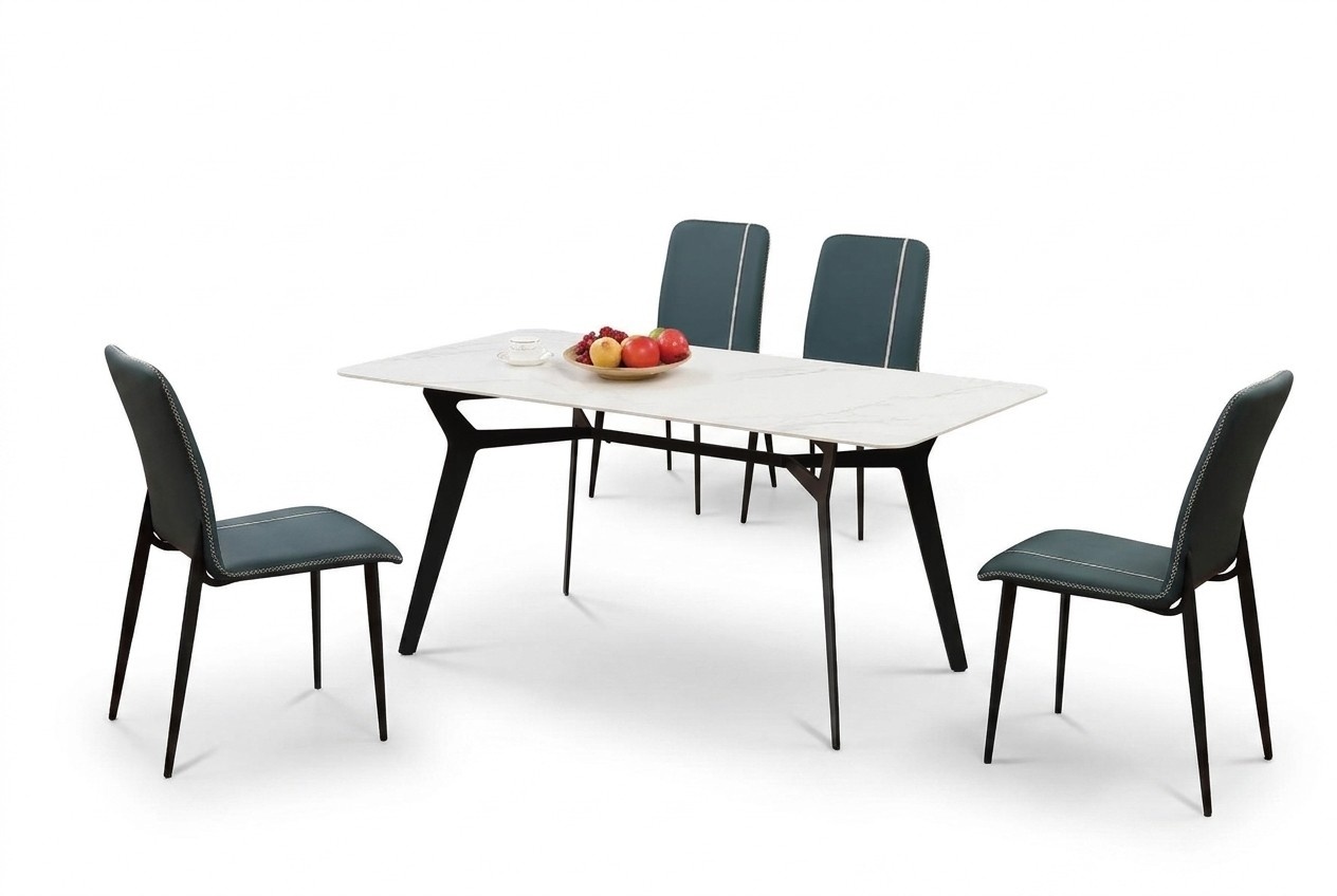 Table luxury tables dining room furniture complete set 5-piece set group 180x90.