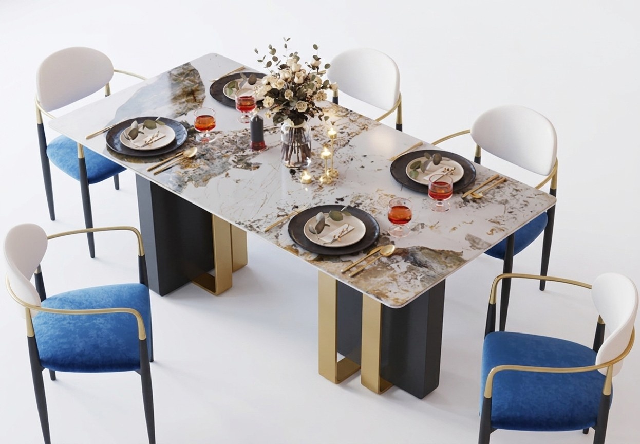 Table Marble Style Kitchen Modern Dining Table Tables Dining Room Luxury Furniture Design